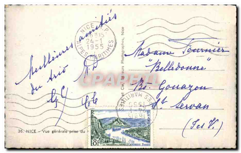 CPA Nice Vue generale — Rückseite