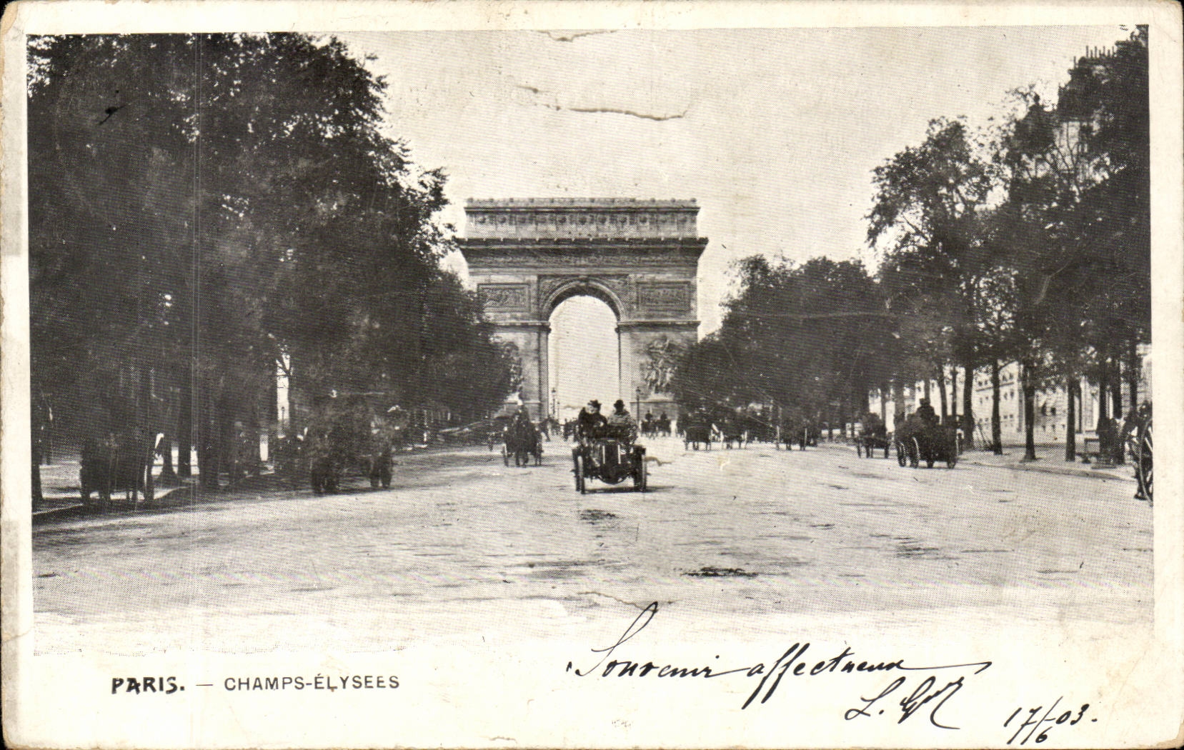 Paris - 8 - Champs Elysees - L'Arc de Trimphe - CPA 