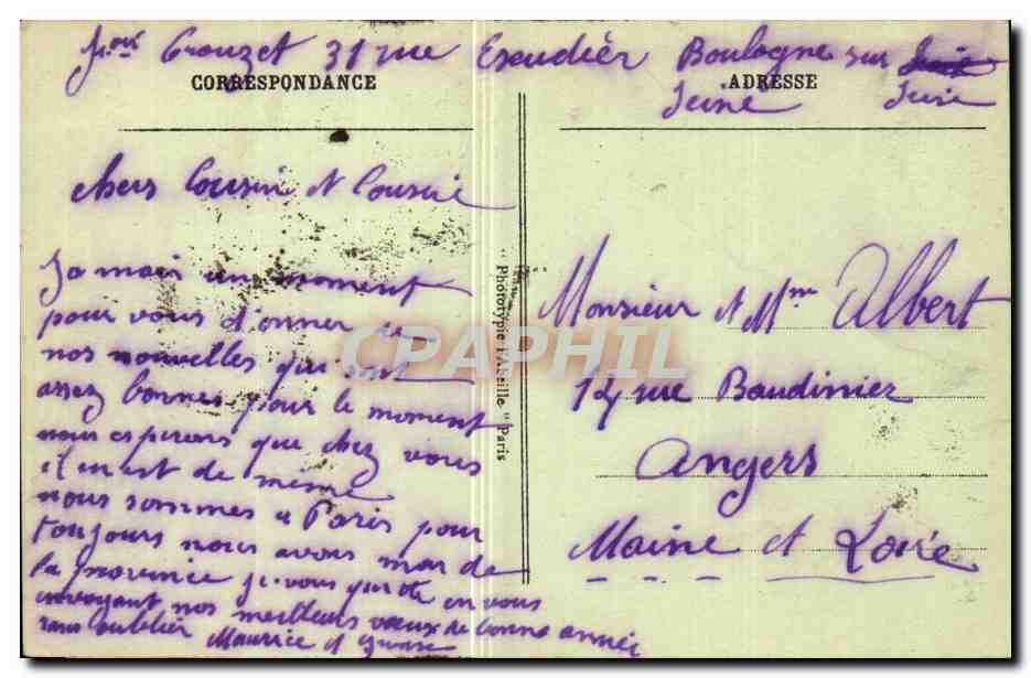 Paris - 16 - Bois de Boulogne - Chateau de Longchamps - CPA  — Rückseite