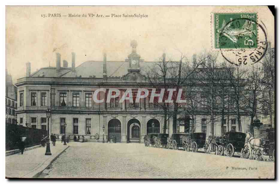 Paris - 6 - Mairie du VI Arrondissement - Place Saint Sulpice - CPA 