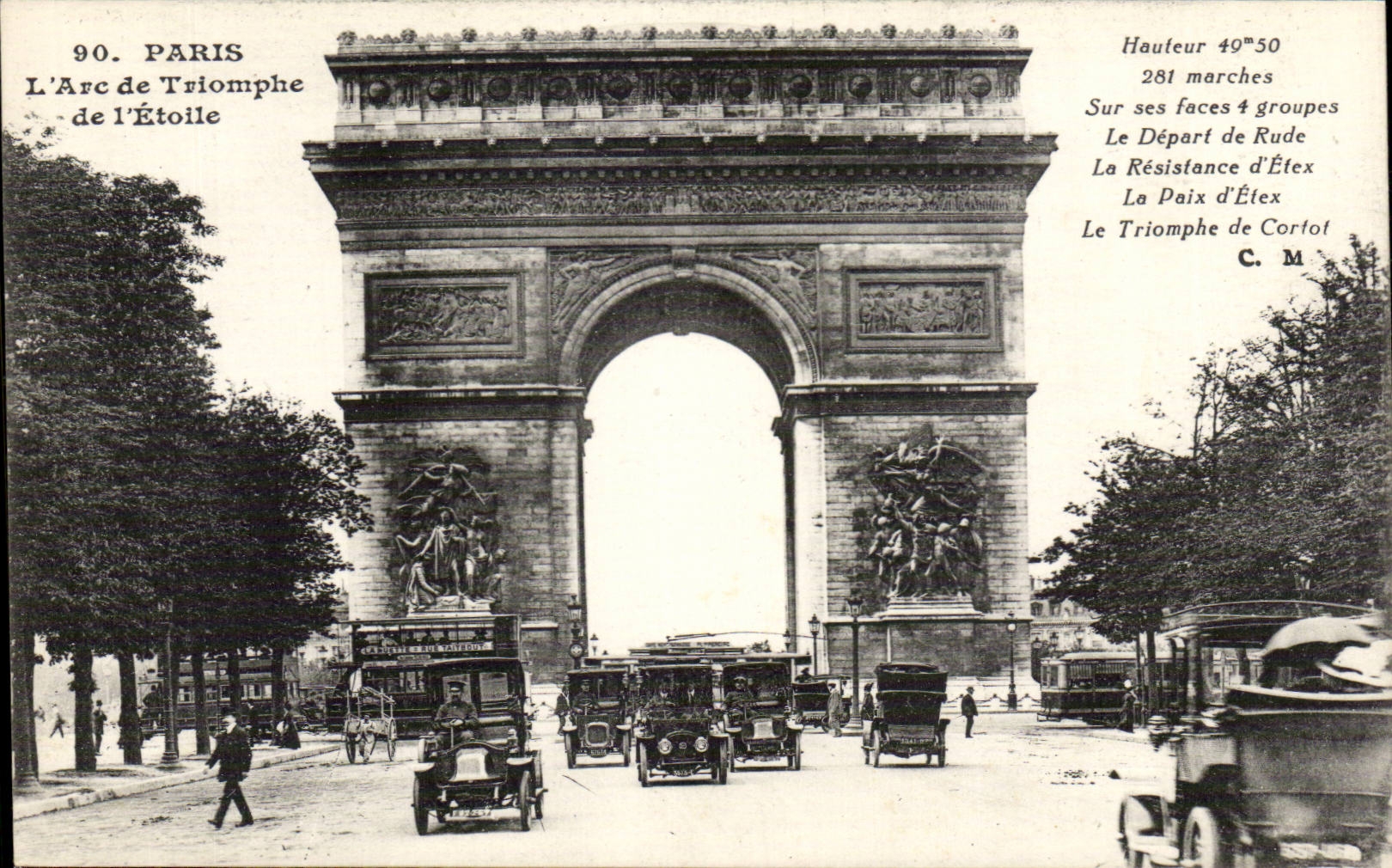 Paris - 8 - L'Arc de Triomphe de l'Etoile - CPA 