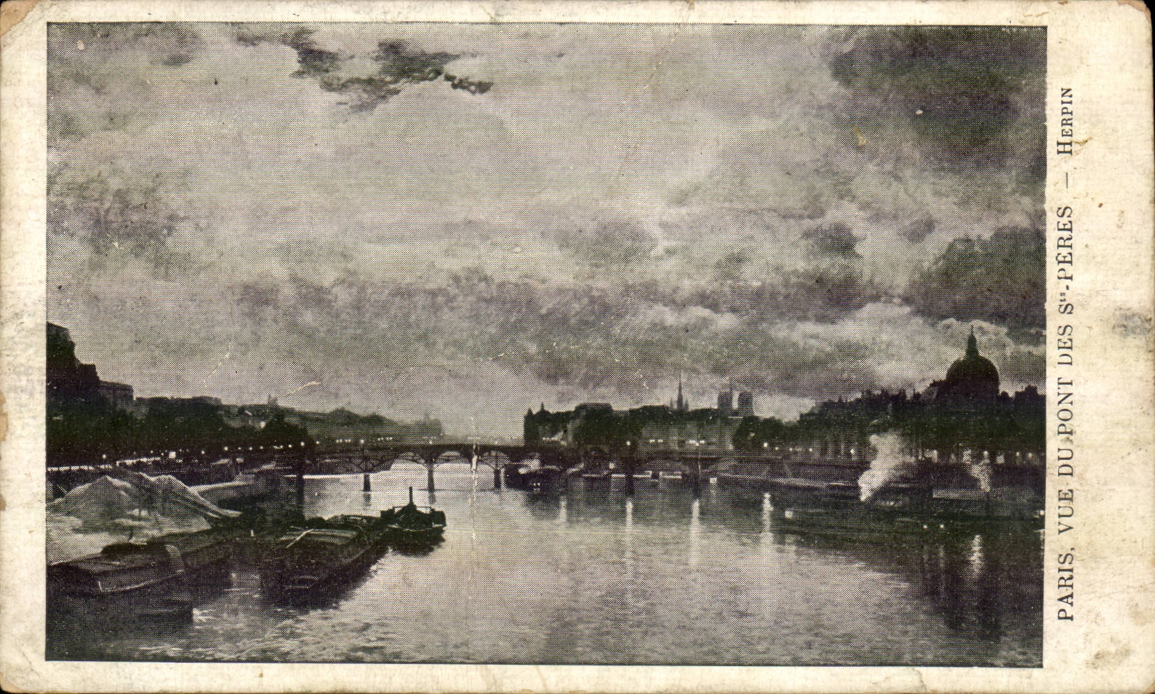 Paris - Vue du pont des Saints Peres Herpin