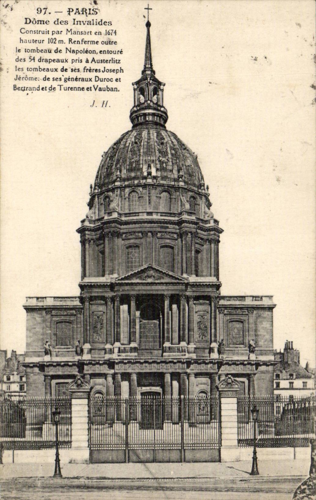 Paris - 7 - Dome des Invalides - CPA 