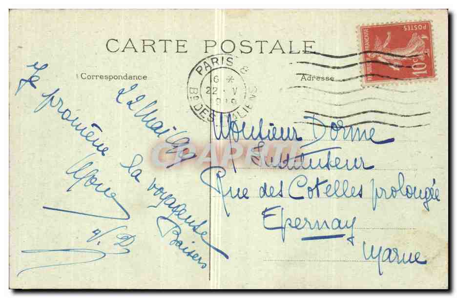 Paris - 2 - Boulevards des Italiens - CPA  — Rückseite