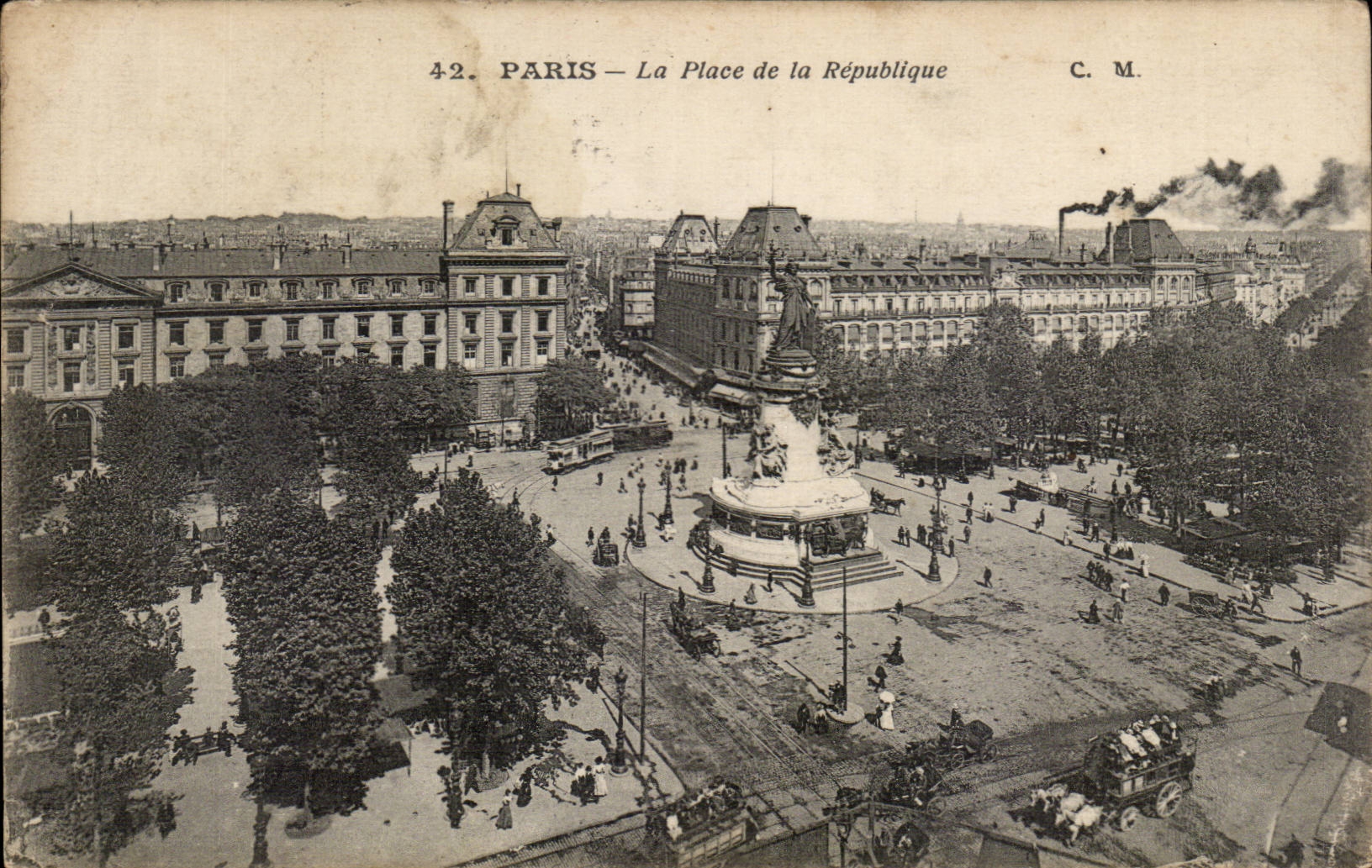 Paris - 10 - La Place de la Reublique - CPA 