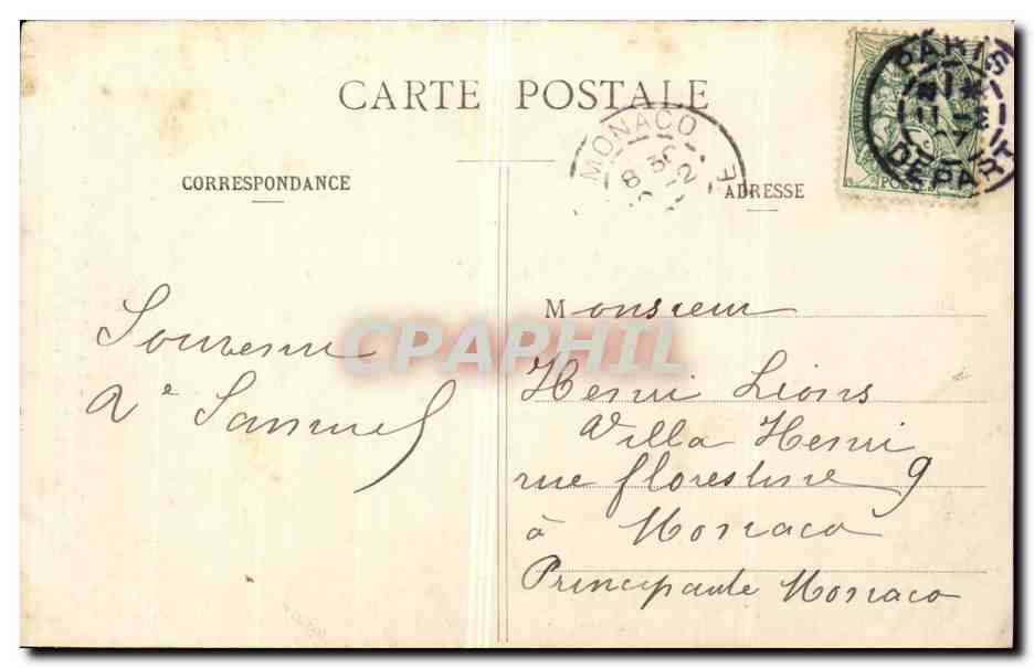 Paris - 10 - La Statue de Strasbourg - CPA  — Verso
