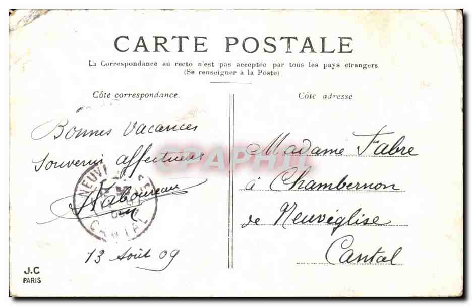Paris - 8 - Le Petit Palais - CPA  — Verso