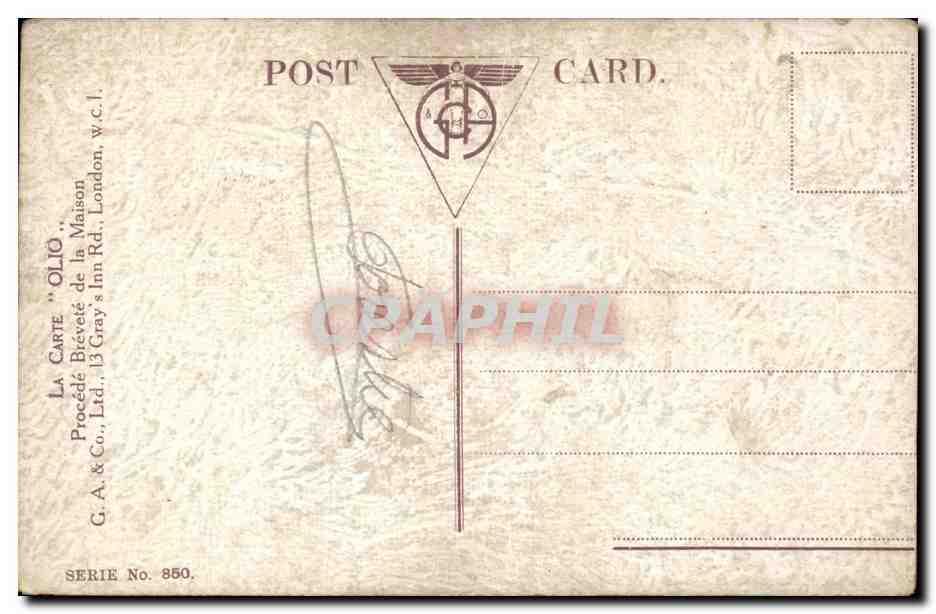 Arts - Tableaux - Pink tinged winter scene - CPA  — Verso