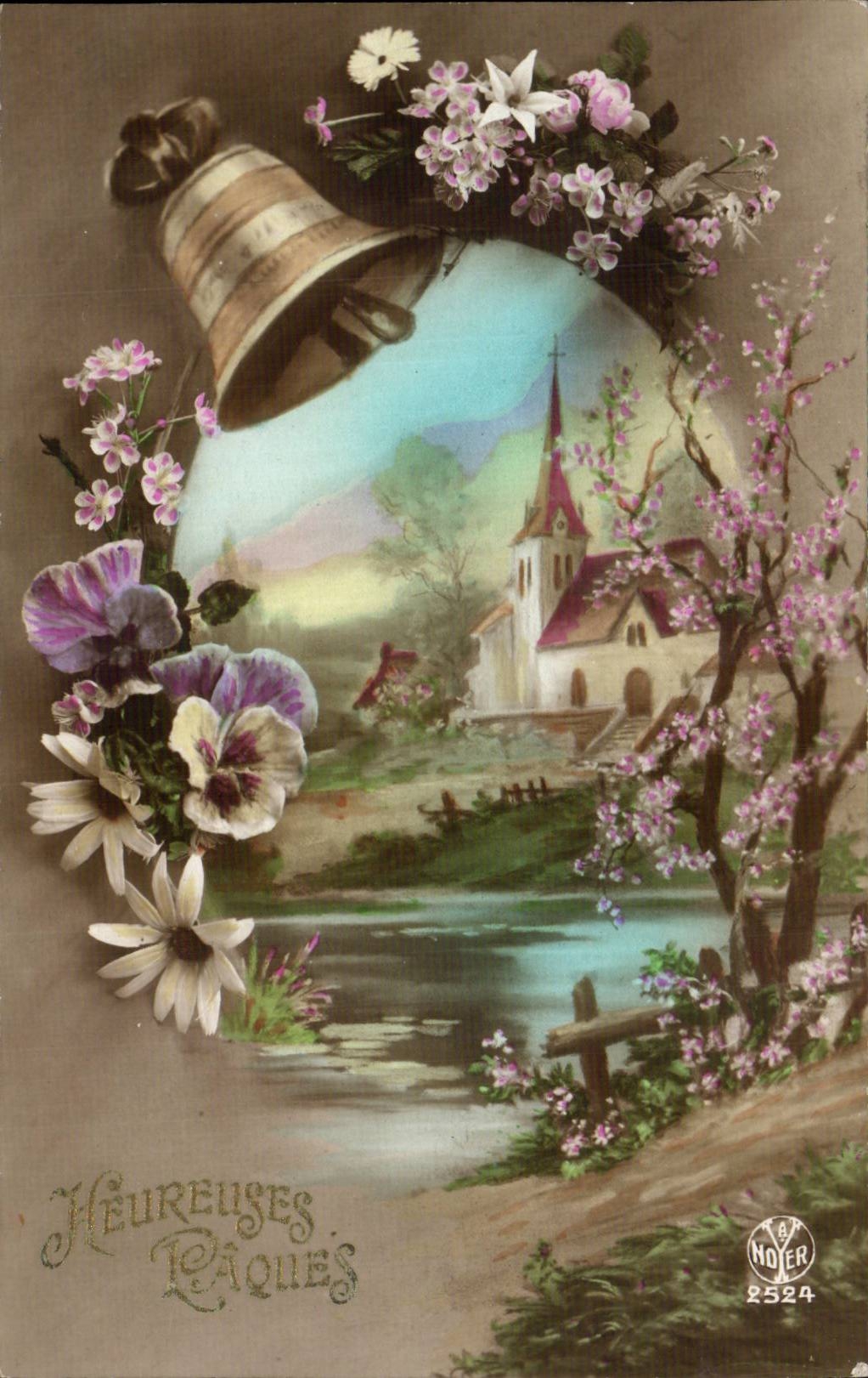 Fetes - Paques - Cloche - Eglise - CPA 