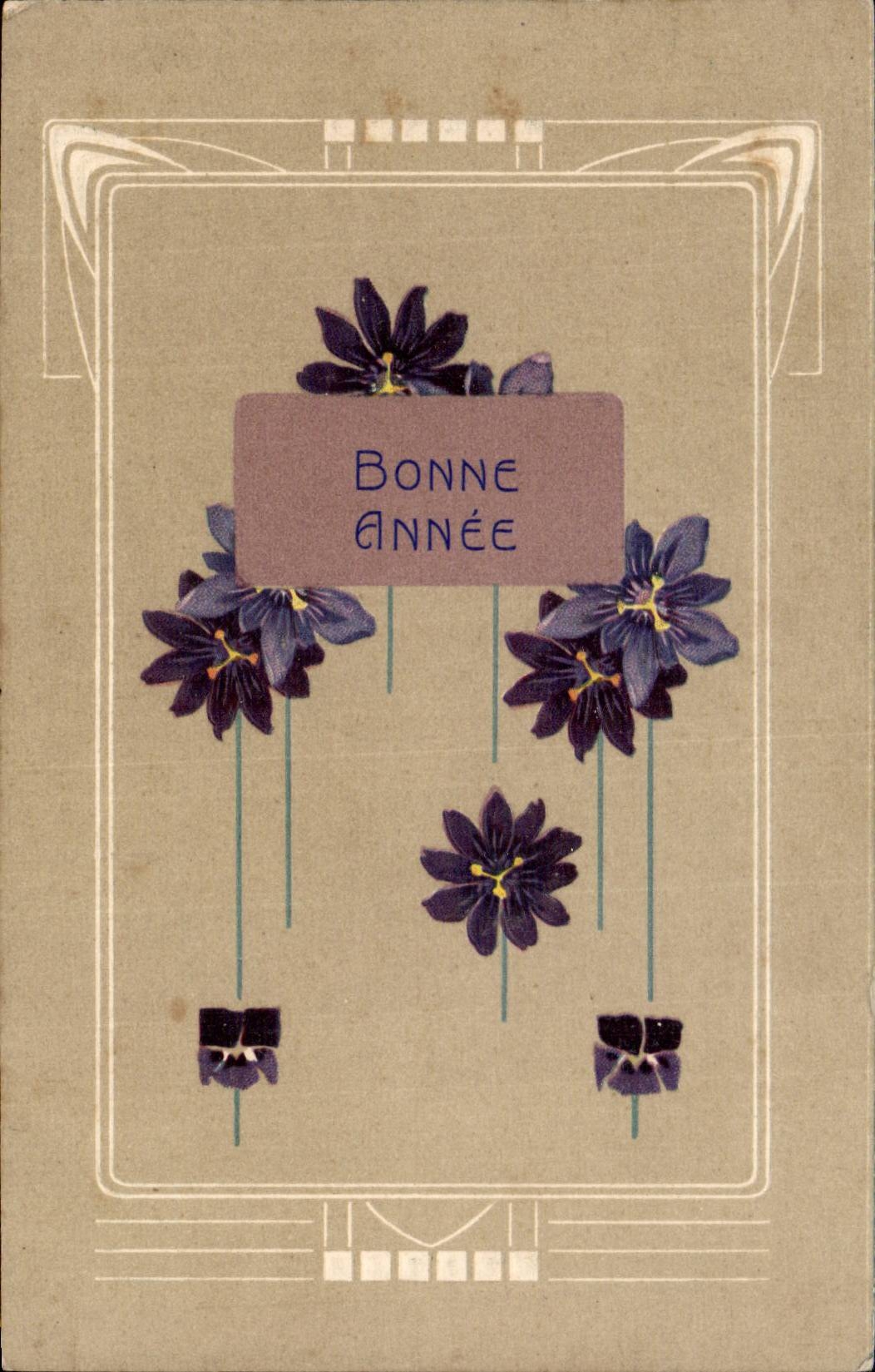 Fetes - Bonne Annee - Art Deco design - CPA 