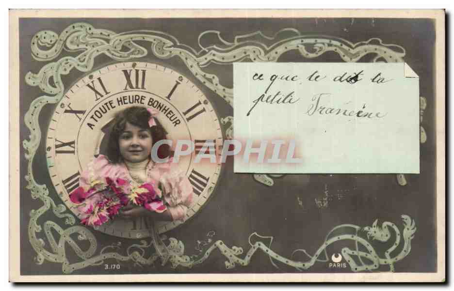 Fantaisie - Enfants - A toute heure bonheur - CPA 