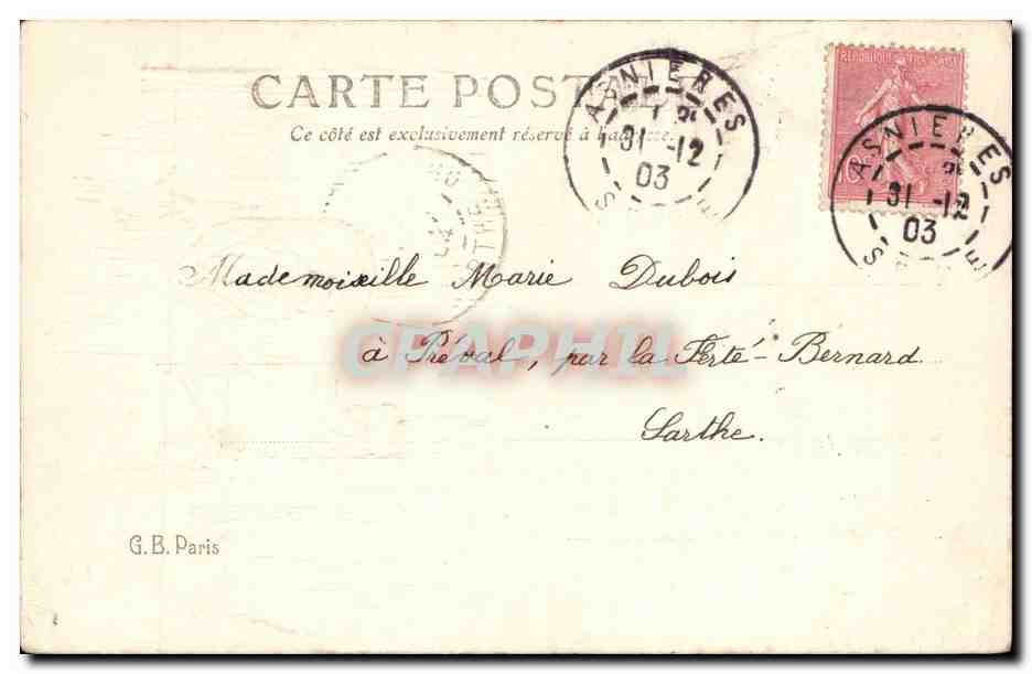Fetes - Heureuse Annee - Cygne - bateau - boat - swan - CPA  — Rückseite