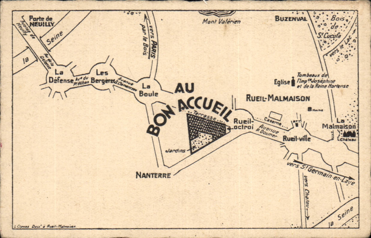 Rueil Malmaison - Une Carte - Au Bon Accueil Avenue Paul Doumer - CPA 