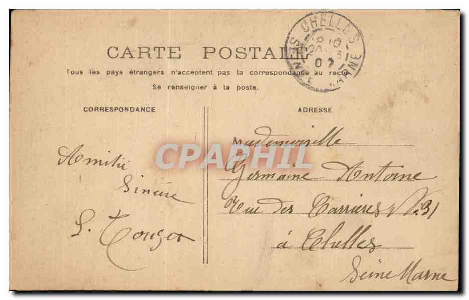 Fantaisie - Enfant - cerises - Little girl with cherries - CPA  — Verso