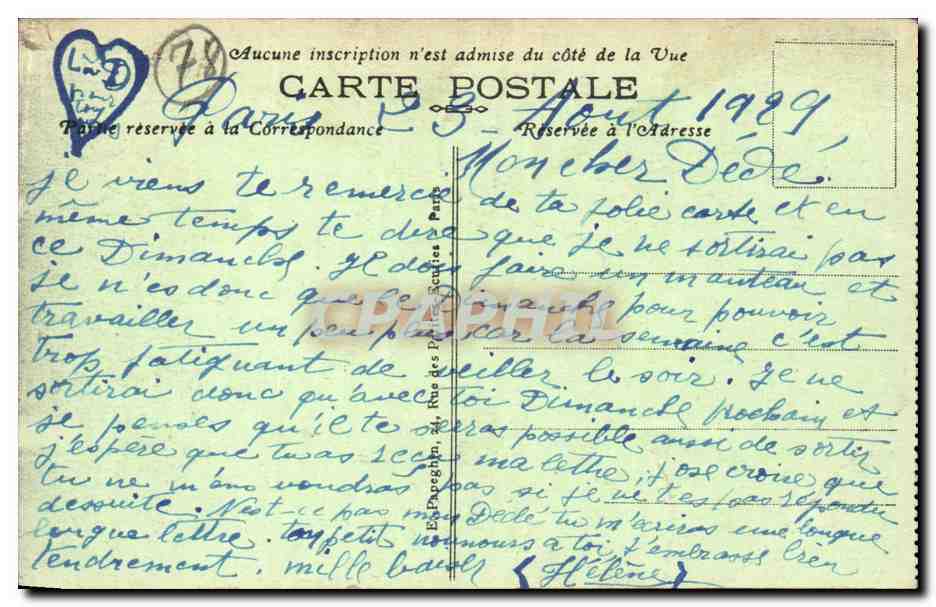 Versailles — Le Bassin de Latone et les Grandes Eaux — A.P. n°104 — Verso