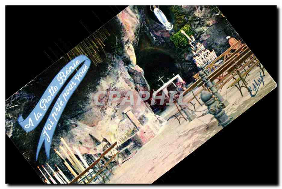 Loudes - La Grotte Benie - J'ai prie pour vous - CPA 