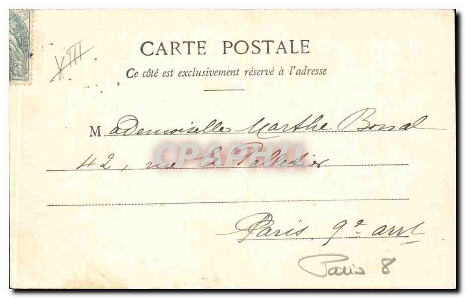 Paris - 8 - Un Coin des Champs Elysees - CPA  — Verso