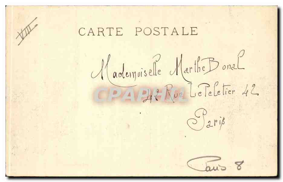 Paris - 8 - Place de la Concorde - CPA  — Rückseite
