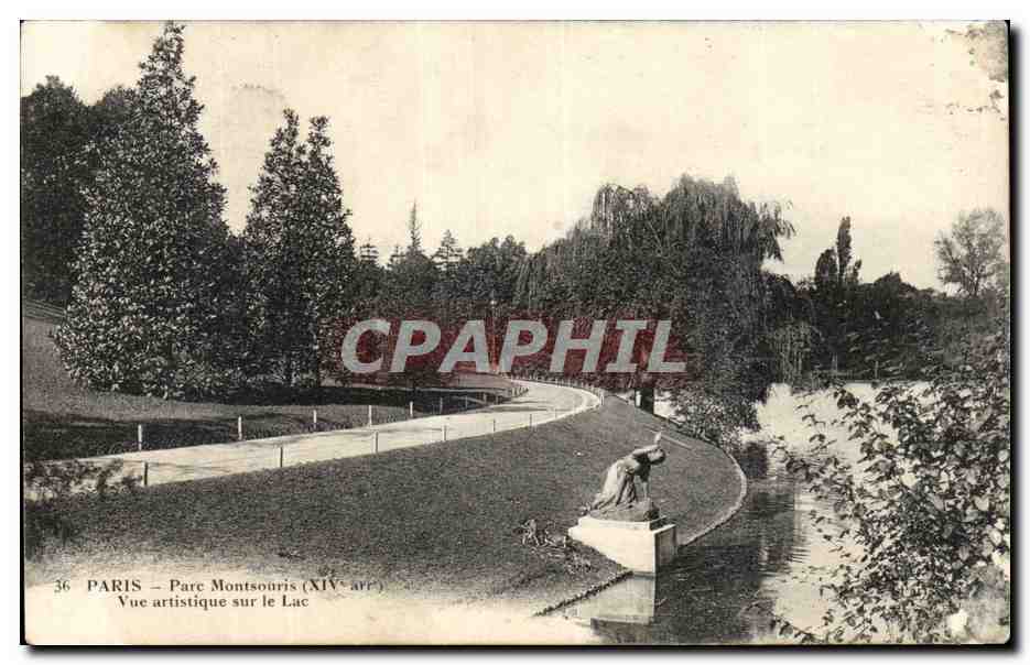 Paris - 14 - Parc Montsouris - Vue Artistique sur le Lac - CPA 