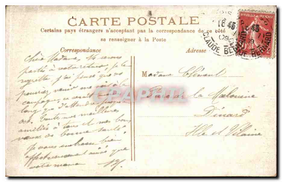 Paris - 1 - Saint Germain L'Auxerrois - CPA ( carte toilee ) — Rückseite