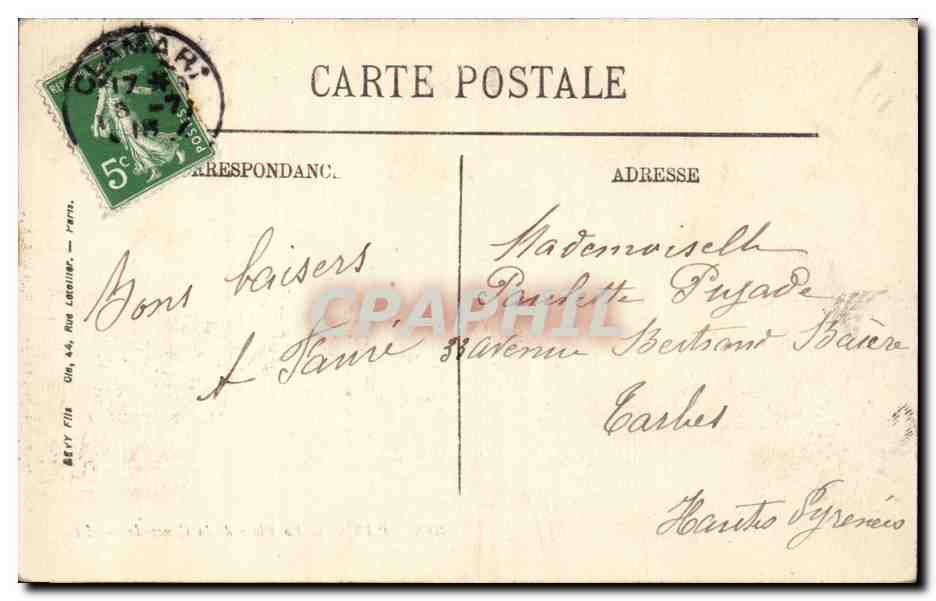 Paris - 8 - Place de la Concorde - CPA  — Verso