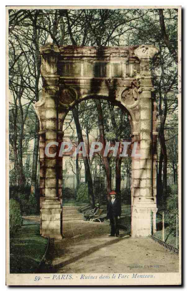 Paris - 8 - Ruines de le Parc Monceau - CPA 