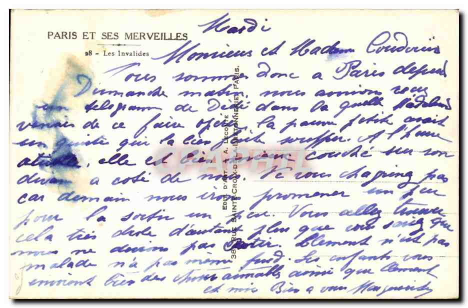 Paris - 7 - Les Invalides - Guy - CPA  — Rückseite