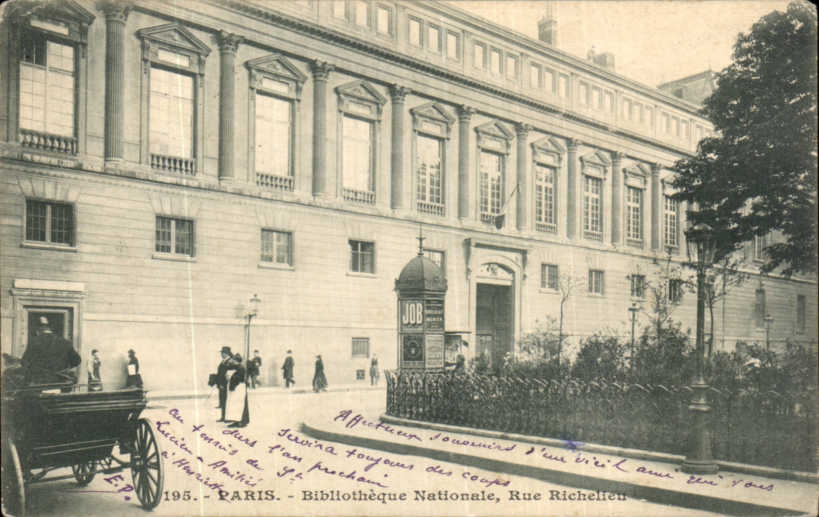 Paris - 2 - Rue Richelieu - Bibliotheque Nationale - CPA 