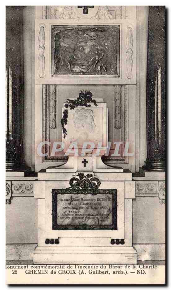 Paris - Monument Commemoratif du Bazar de la Charite - CPA 