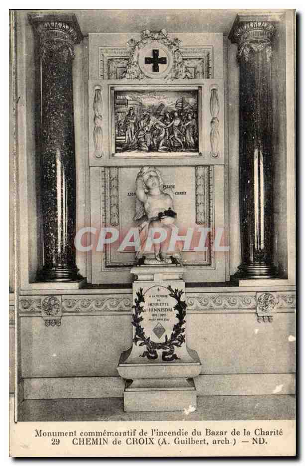 Paris - Monument Commemoratif du Bazar de la Charite - CPA 