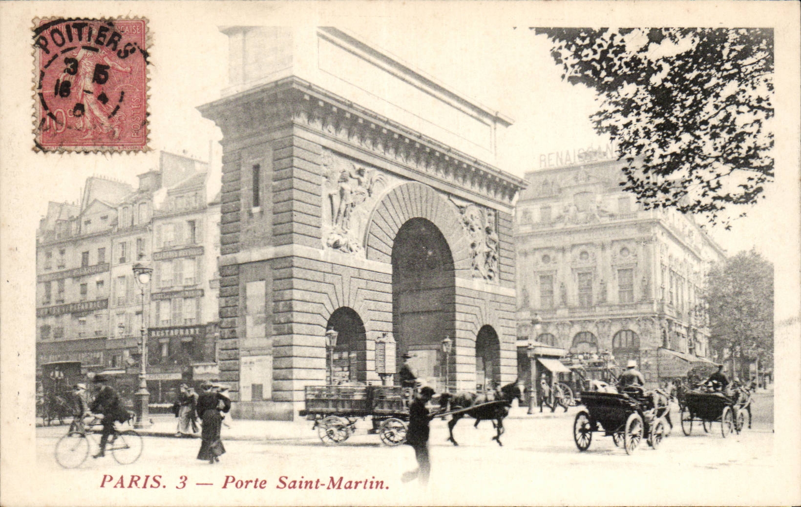 Paris - 10 - Les Boulevards - Porte Saint Martin - CPA 