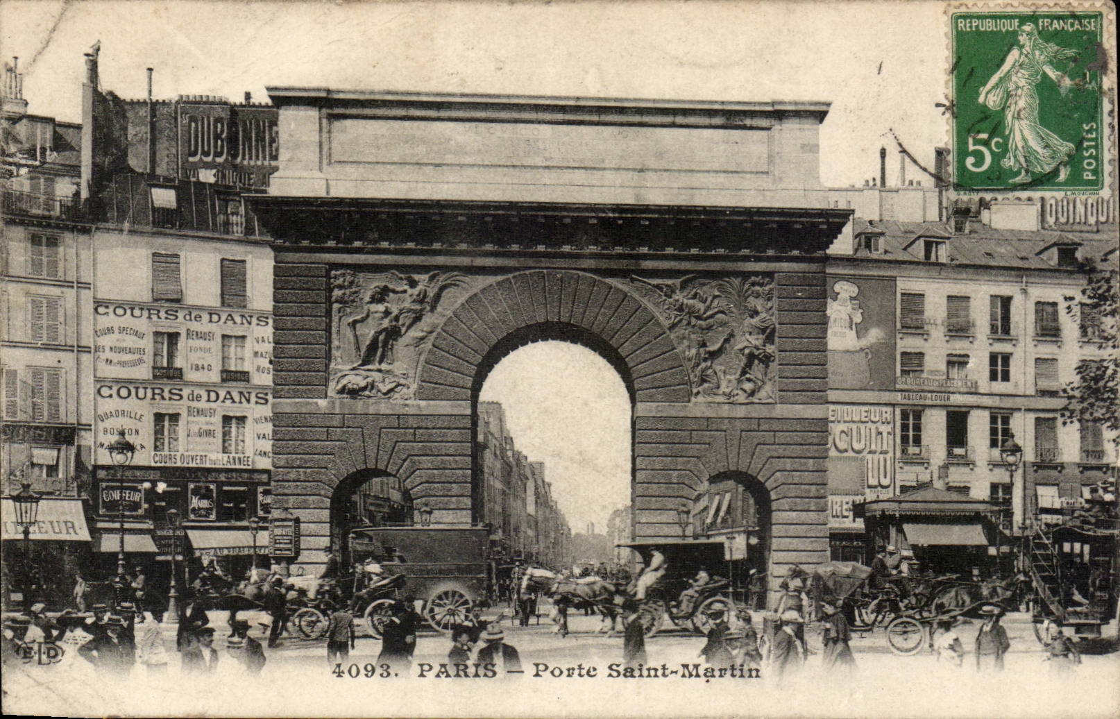 Paris - 10 - Les Boulevards - Porte Saint Martin - CPA 