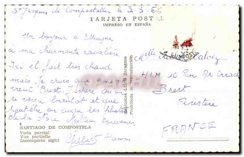 Espana - Espagne - Santiago de Compostela - CPA  — Rückseite