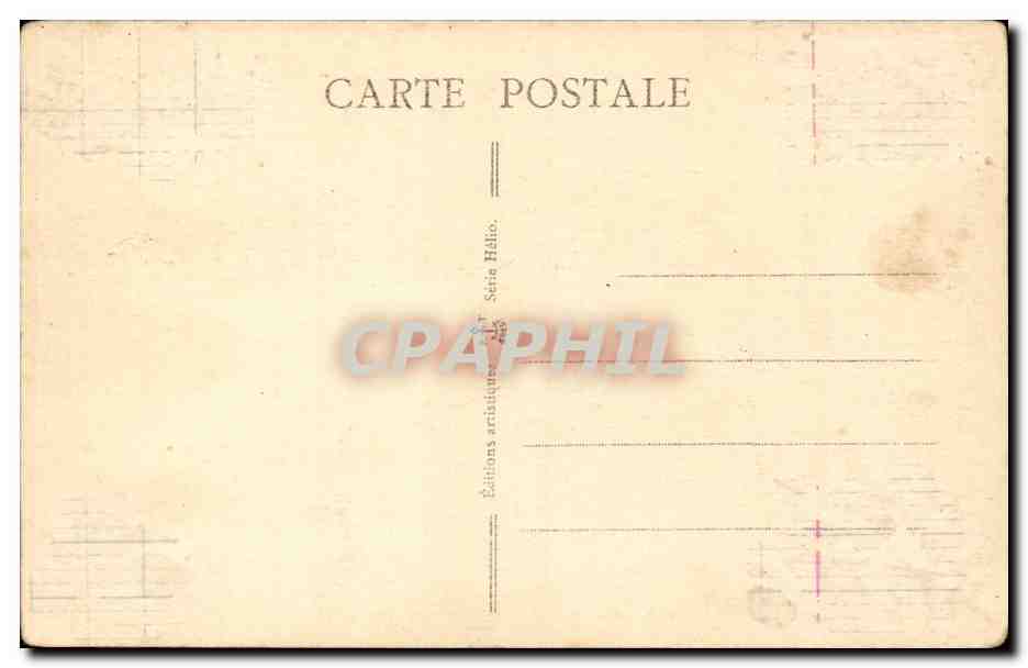Fantaisie - Homme - Sunset - Man in darkness - CPA  — Rückseite