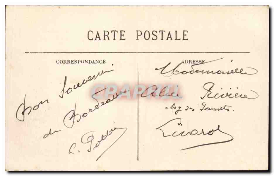 Bordeaux - Le Pont sur la Garonne - CPA  — Verso