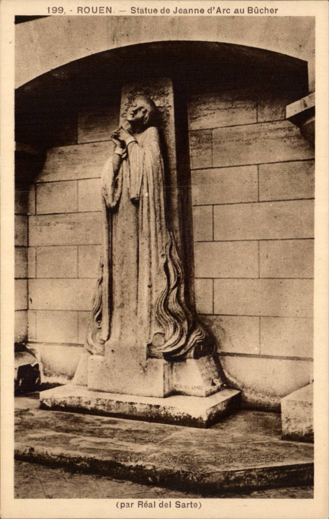 Rouen - Statue de Jeanne d'Arc au Bucher - CPA 
