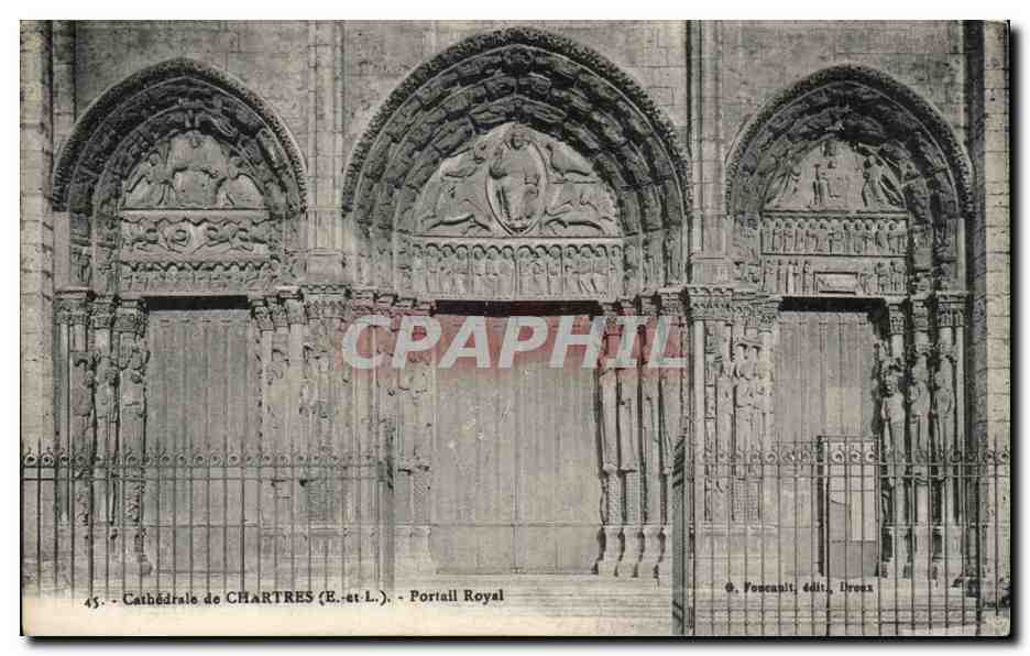Chartres - Cathedrale - Portai Royal - CPA 