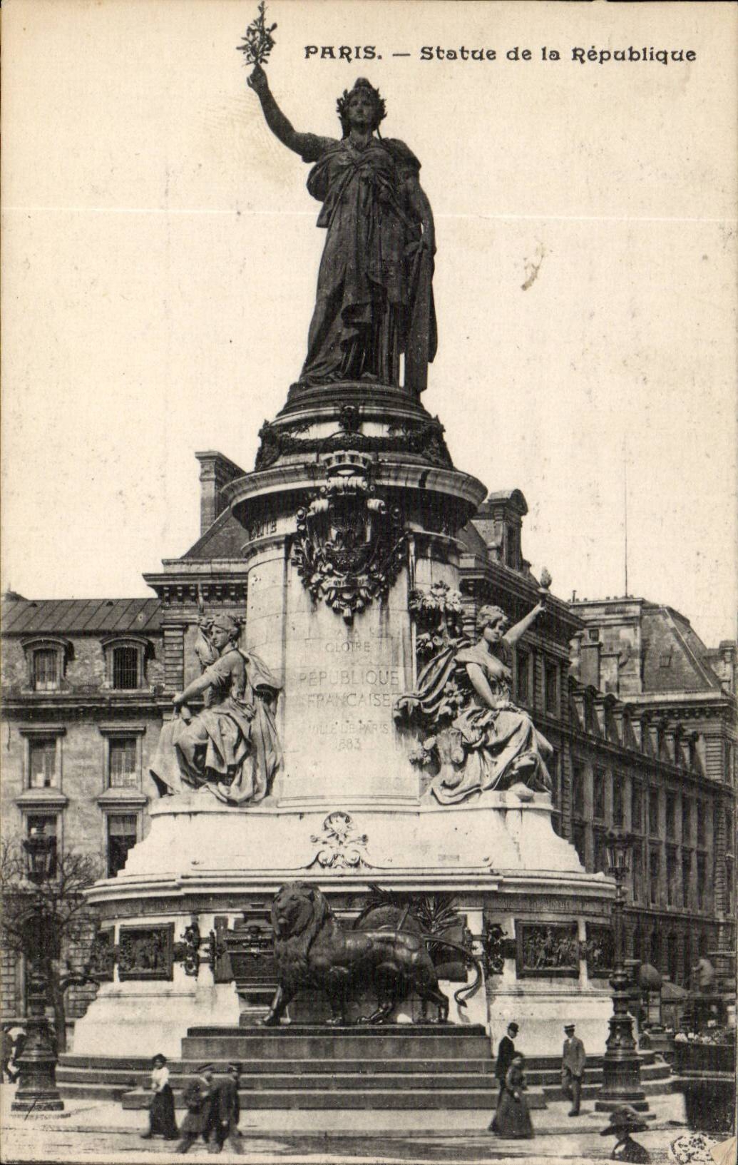 Paris - 10 - Statue de la Republique - CPA 