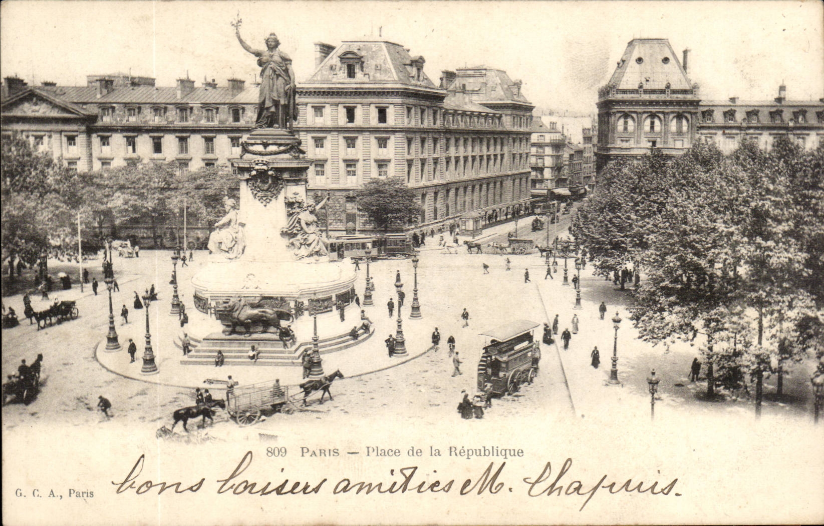 Paris - 10 - Statue de la Republique - CPA 
