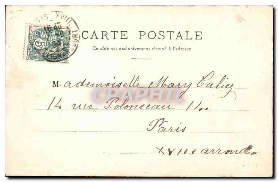 Paris - 10 - Statue de la Republique - CPA  — Verso