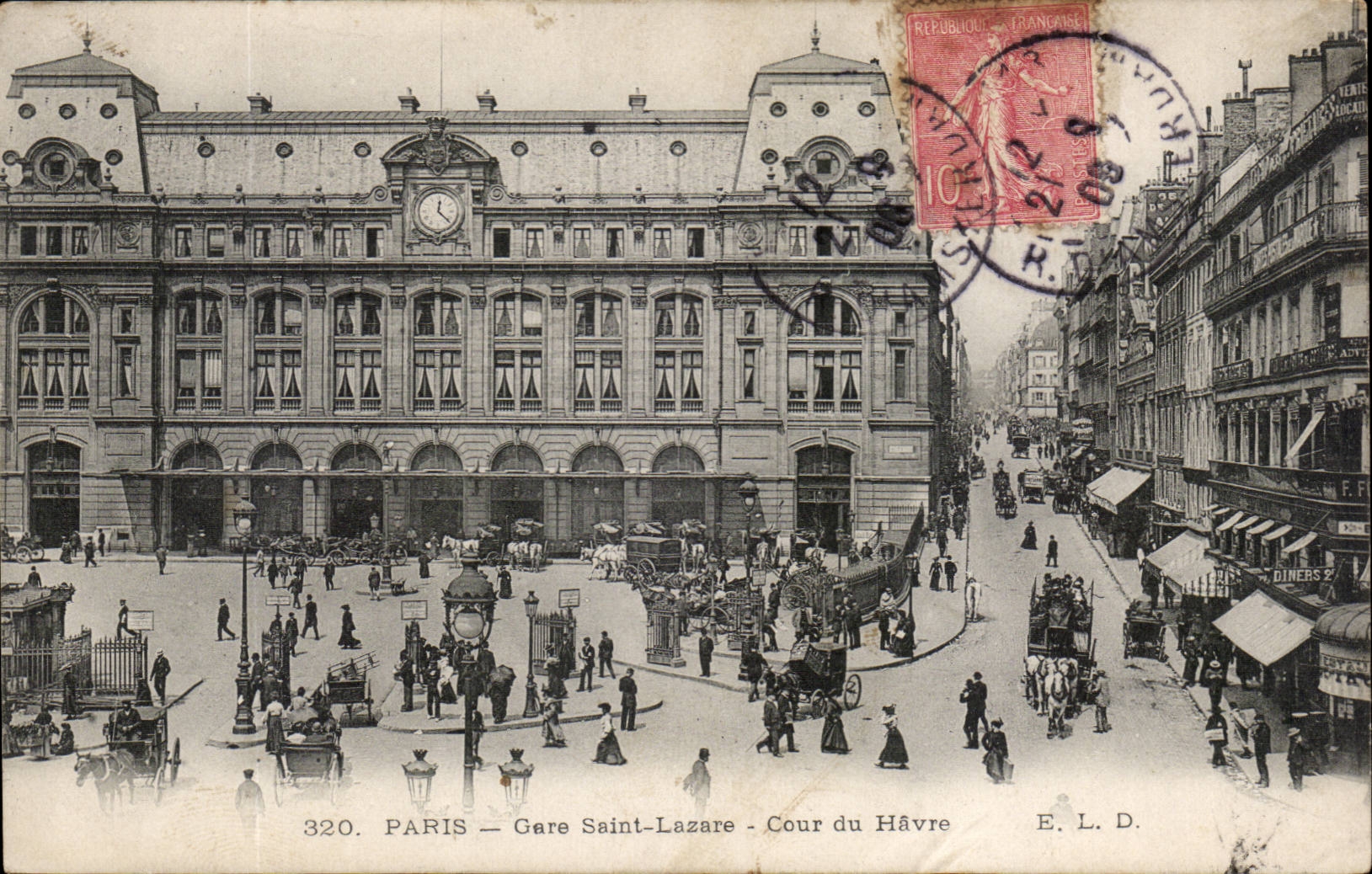 PARIS — Gare Saint-Lazare — Cour du Hâvre — E. L. D. — n°320