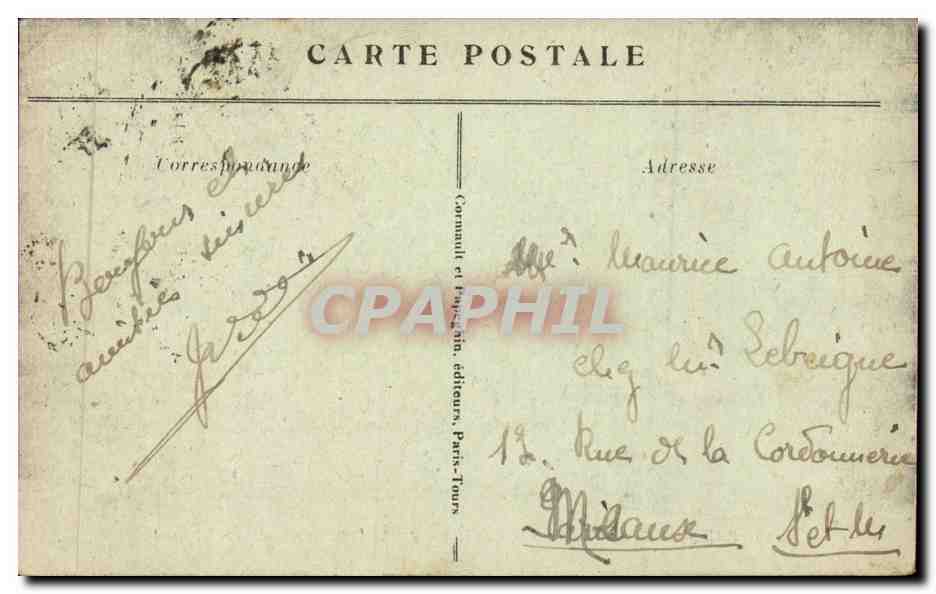 Paris - 5 - Le Pantheon - Rue Soufflot - CPA  — Rückseite