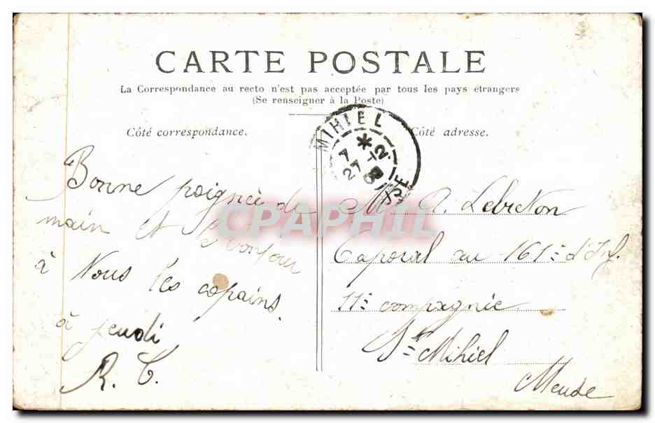 Paris - 8 - Place de la Concorde - CPA  — Verso