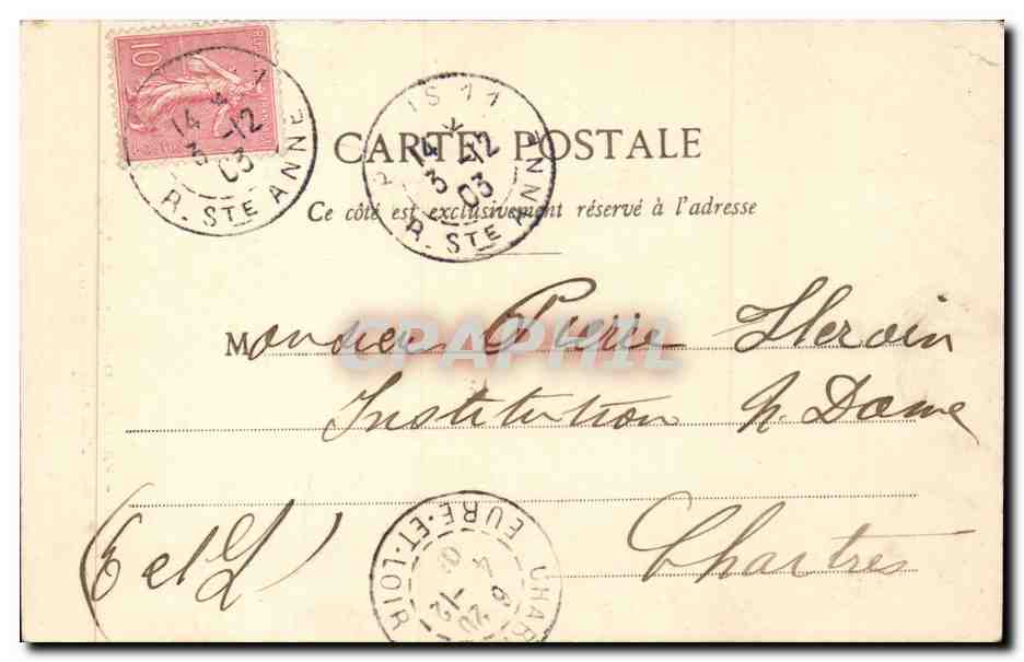 Paris - 8 - Place de la Concorde - CPA  — Verso