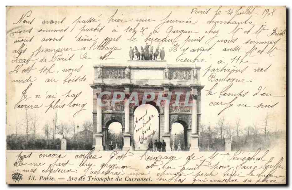 Paris - 1 - Arc du Carrousel - CPA 