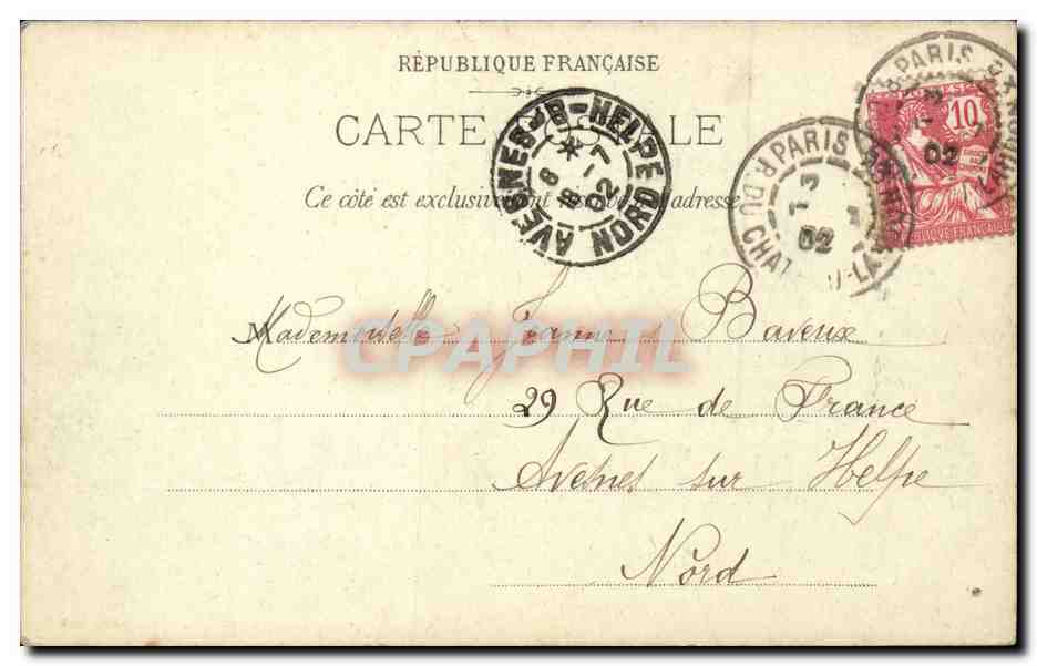 Paris - 14 - Le Lion ed Belfort - CPA  — Verso