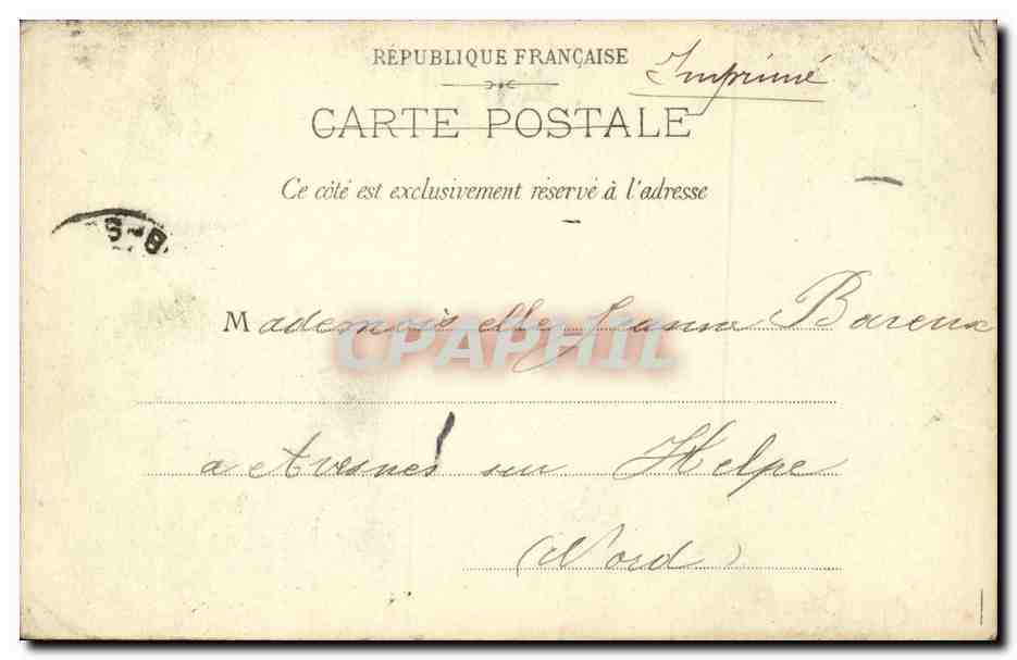 Paris -1 - Entree du Carrousel - Pont des Saint Peres - CPA  — Rückseite