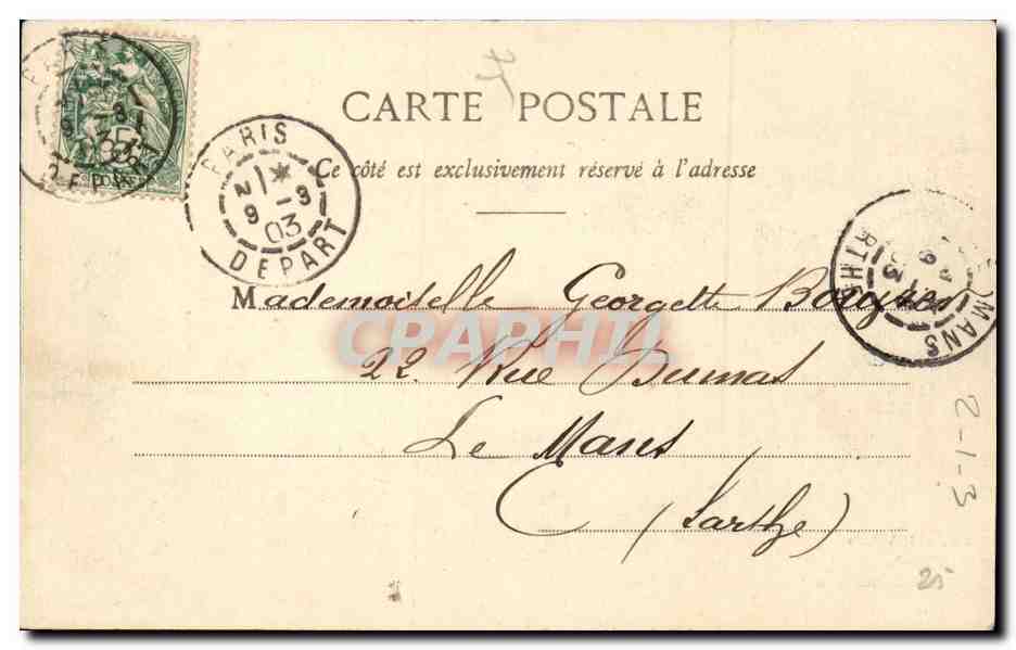 Paris - 18 - Le Boulevard Montmartre - CPA  — Rückseite