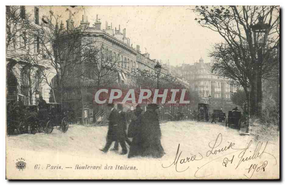 Paris - 2 - Boulevard des Italiens - CPA 