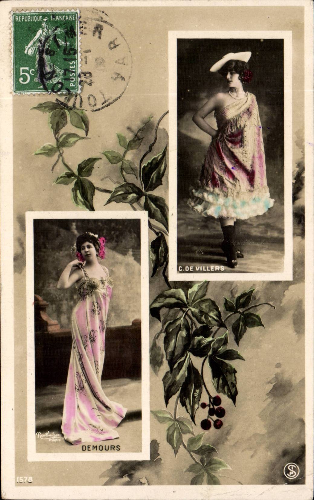 Fantaisie - Femmes - Woman in wild clothing Demours De Villers - CPA 